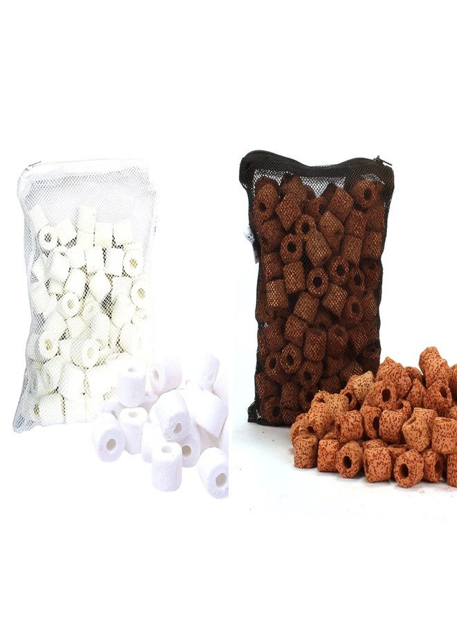 VAYINATO® Red Ceramic Ring 500G and White Ceramic Ring 500G Combo with Net Bag by Petzlifeworld - Image 1